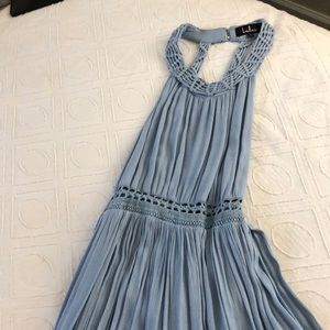 Blue crochet maxi dress